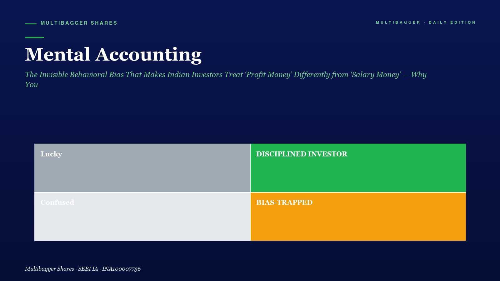 Mbcover Mental Accounting The Invisibl - Manish Goel Portfolio Management Service