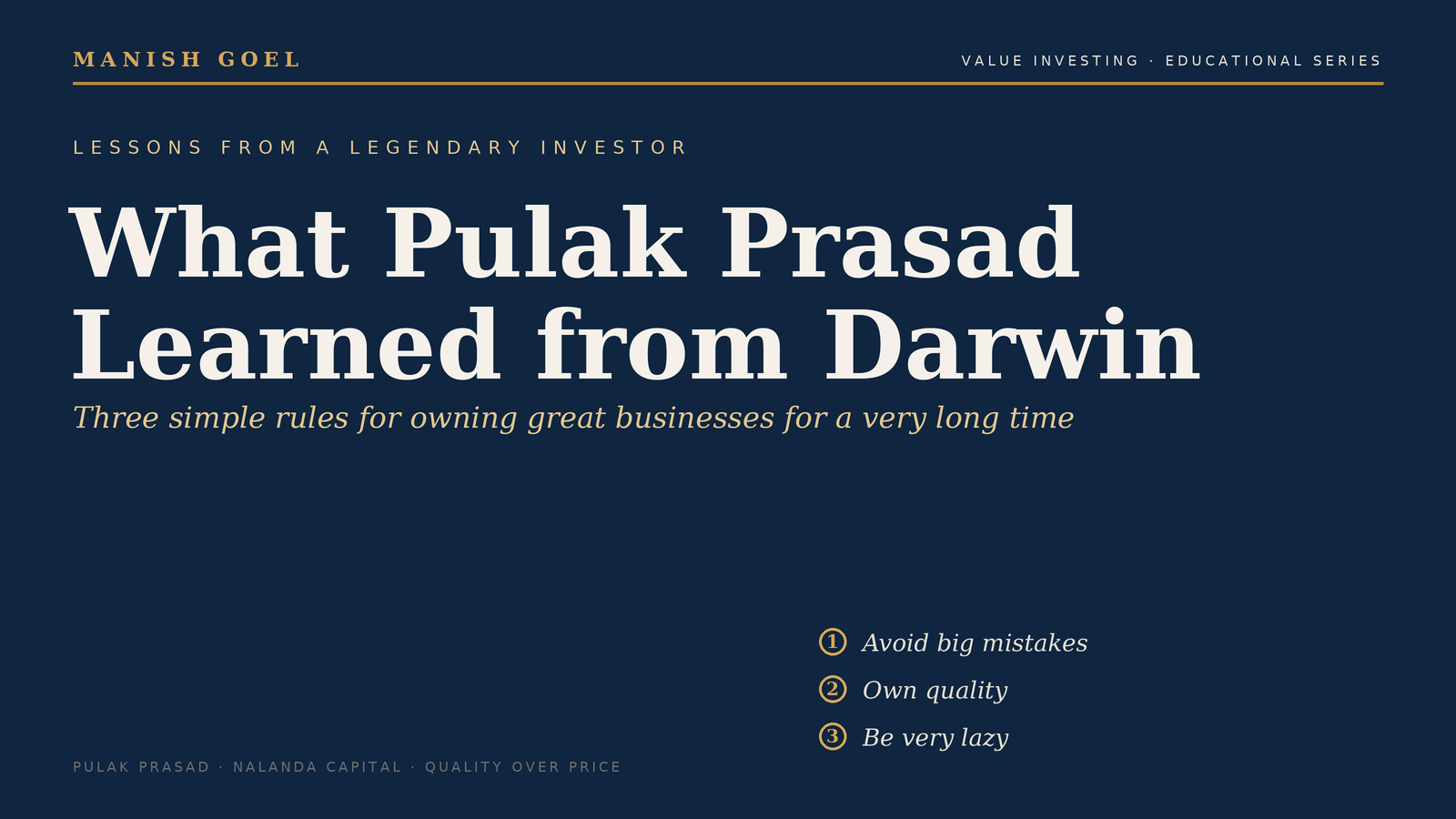 Pulak Cover - Manish Goel Portfolio Management Service