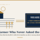 shareispartownershipbuffettfarmlessoncover | Manish Goel Portfolio Management Service Header Illustration with a Stylized Farm house Lines Suggesting Fields and Posts and a Navy share Card for an Article About Share Ownership in Business