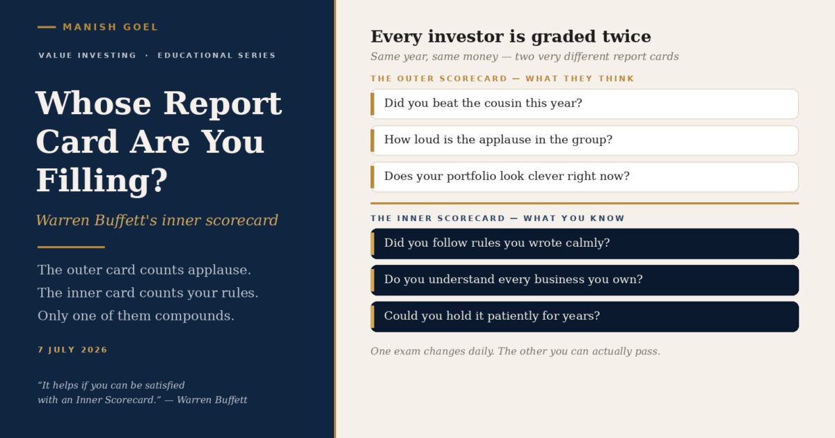 Whose report card are you filling Warren Buffetts inner scorecard for the everyday investor | Manish Goel Portfolio Management Service Whose Report Card Are You Filling Warren Buffetts Inner Scorecard for the Everyday Investor