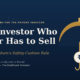 grahamsafetycushioncover | Manish Goel Portfolio Management Service Hero Banner with Navy Background and Large White Title the Investor Who Never Has to Sell Gold Decorative Elements on the Right and a Hanging Coin Motif